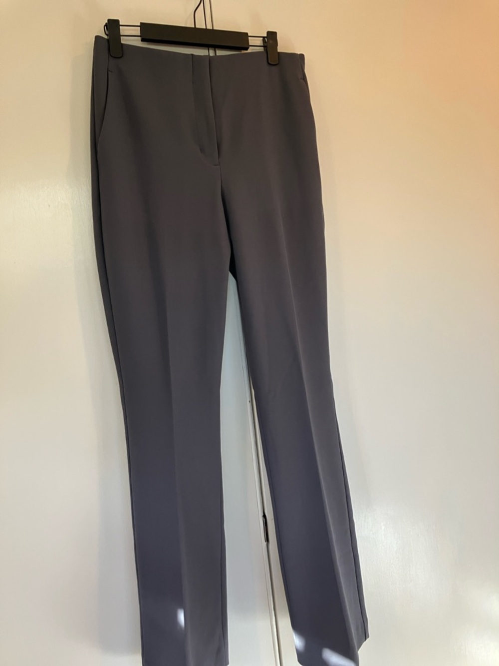Express Women's Straight-Leg Dress Pants - Slate Gray